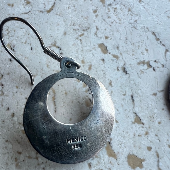 New Sterling Silver Crescent Floral Dangle Earrings from Cabo San Lucas, Mexico - Picture 3 of 3